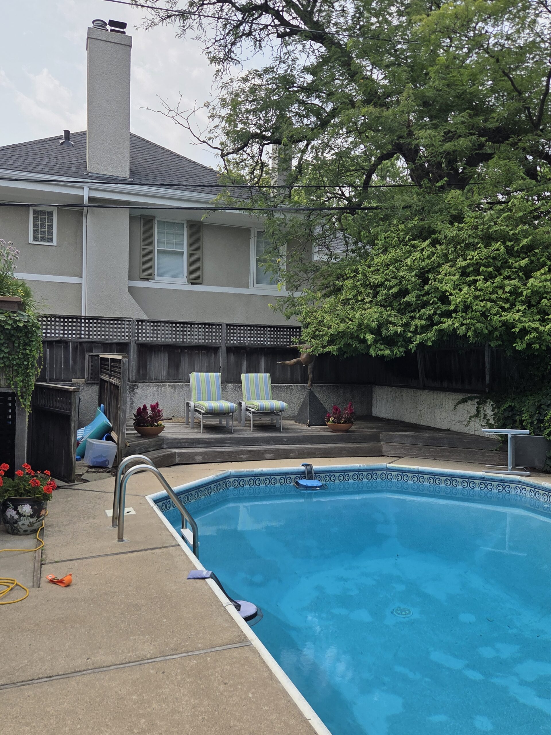 Painter consulting with homeowner